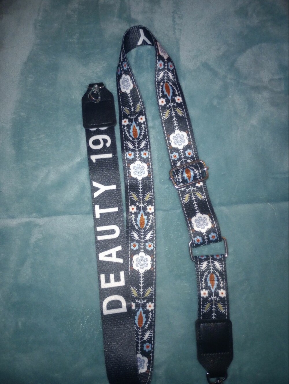 Deauty Floral Crossbody Guitar Style Adjustable Purse Strap